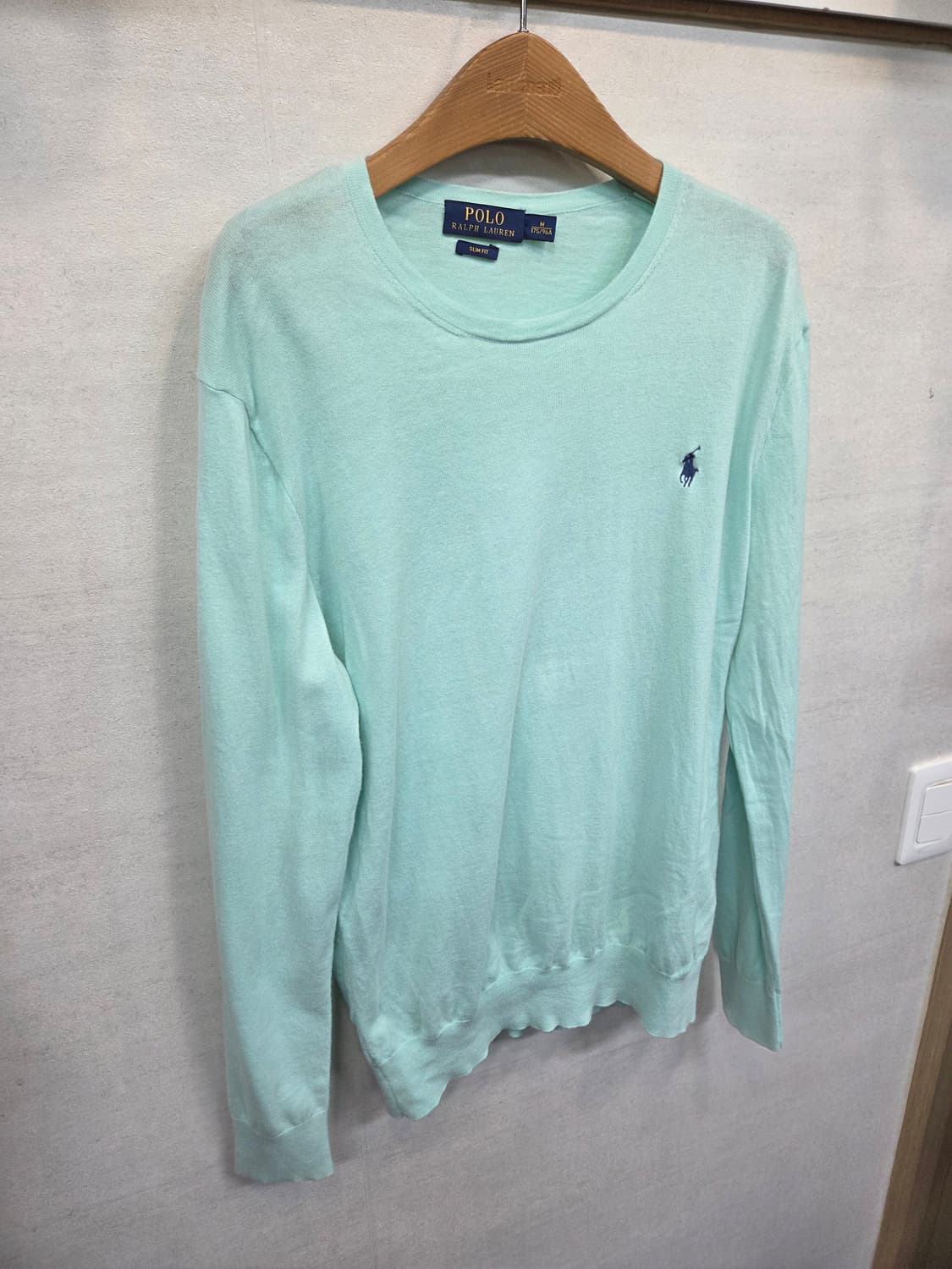 폴로랄프로렌 니트 긴팔 m 슬림 민트색  상품이미지6