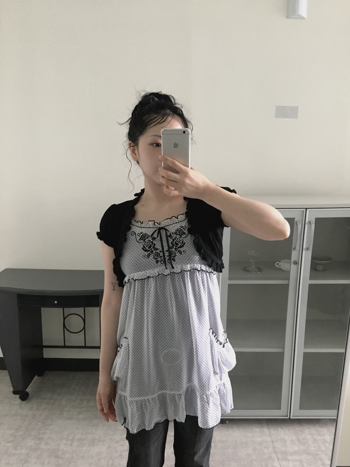 dot embroidery dress 상품이미지4