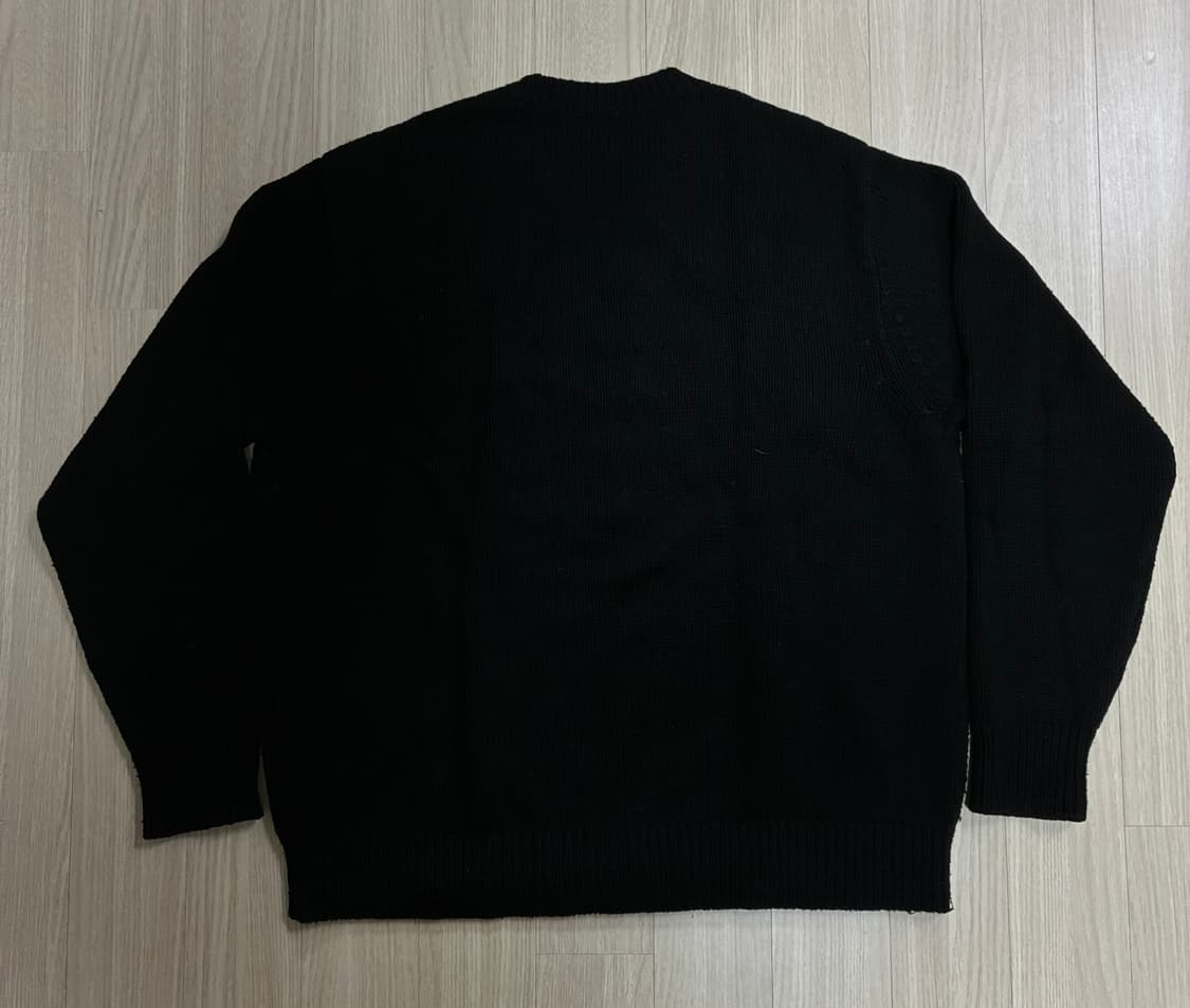 휴먼메이드 로우 게이지 니트 블랙 XL 상품이미지6
