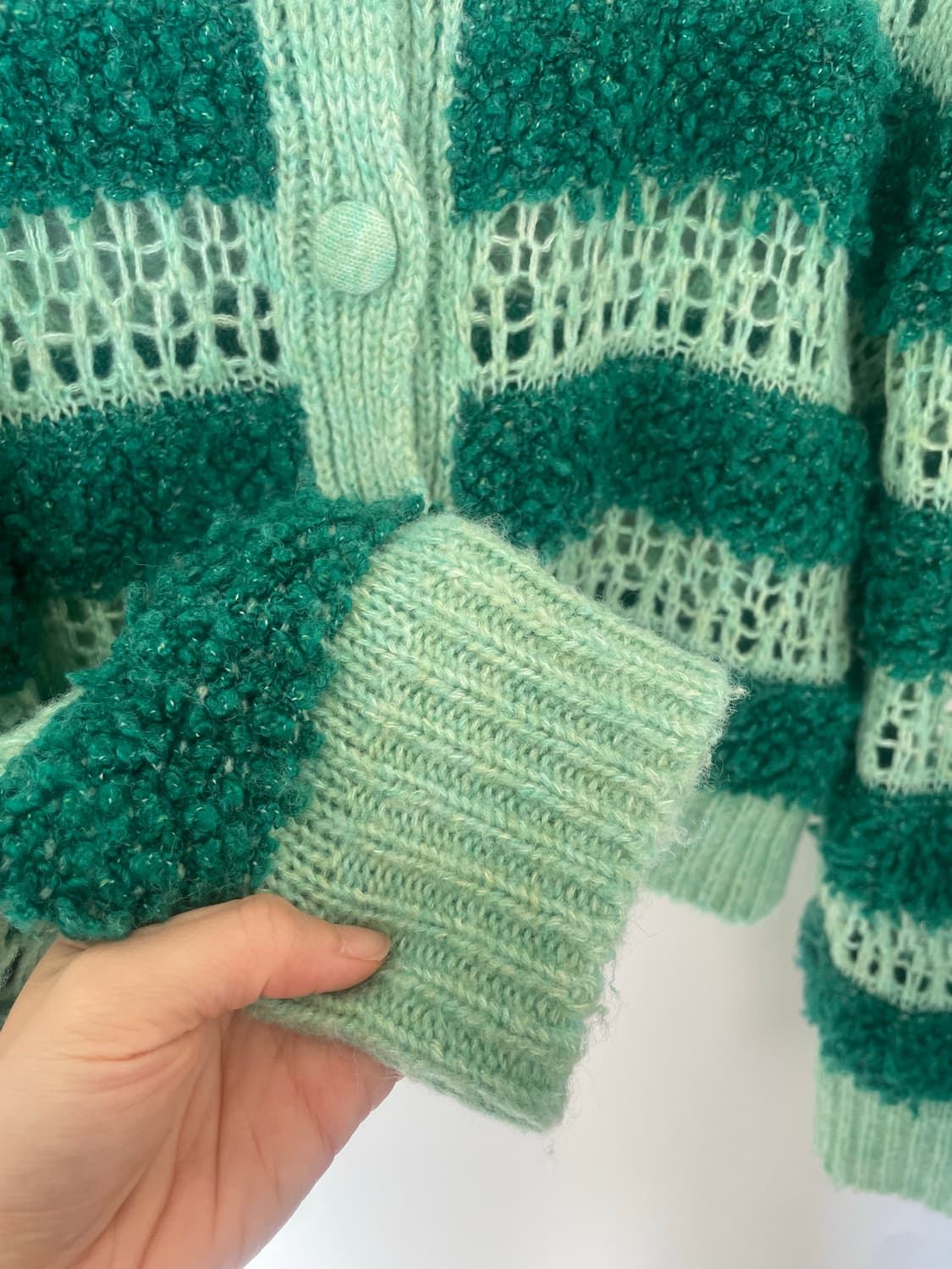 자라 스트라이프 니트가디건 L 상품이미지4