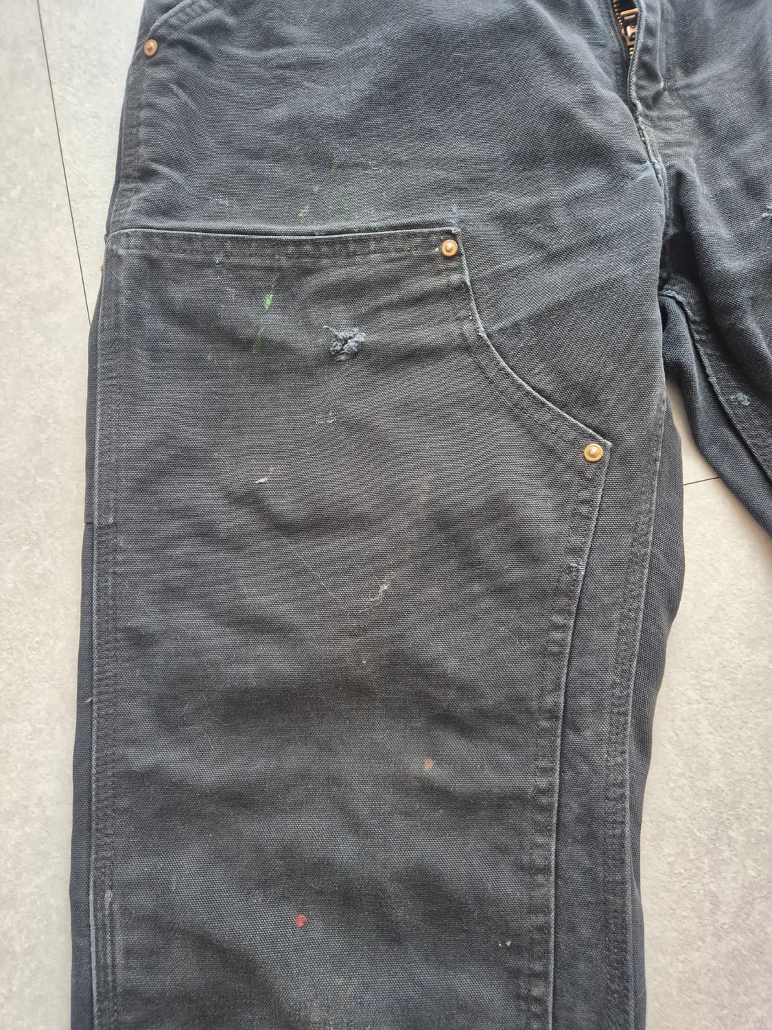 칼하트 B01 더블니 블랙 34x32 상품이미지4