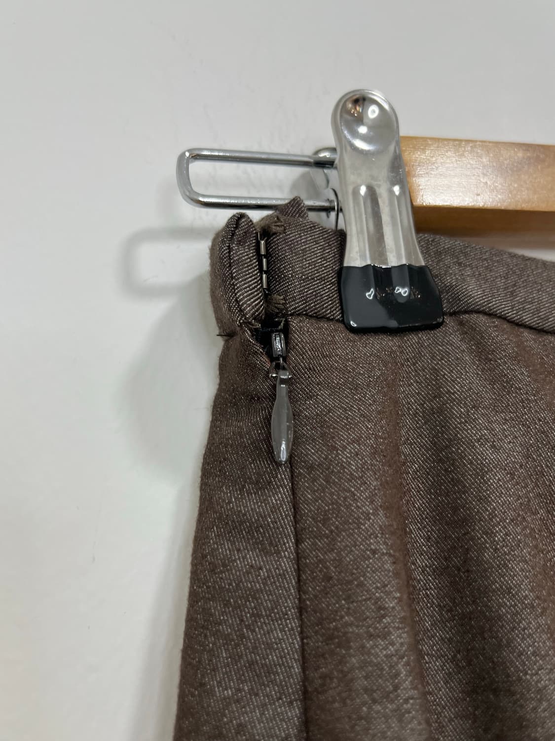 일본 빈티지 모리걸 브라운 플레어 미디 스커트 상품이미지5