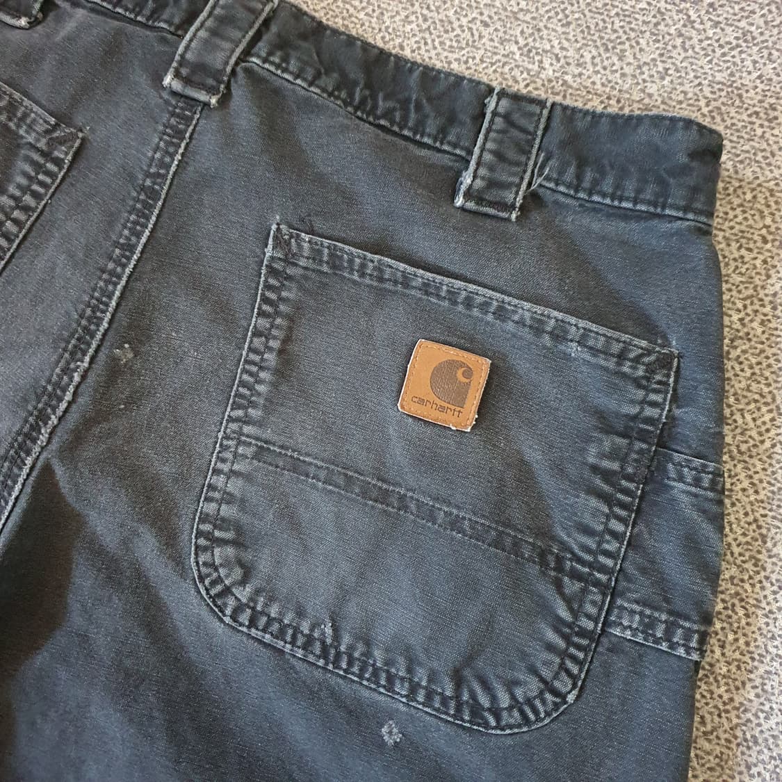 칼하트 B151 BLK 캔버스 던가리 팬츠 no.93 상품이미지10