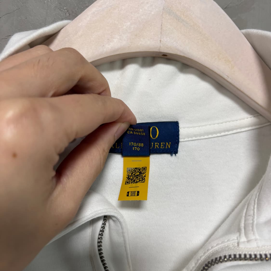 폴로 랄프로렌 니트 반집업 화이트 상품이미지4