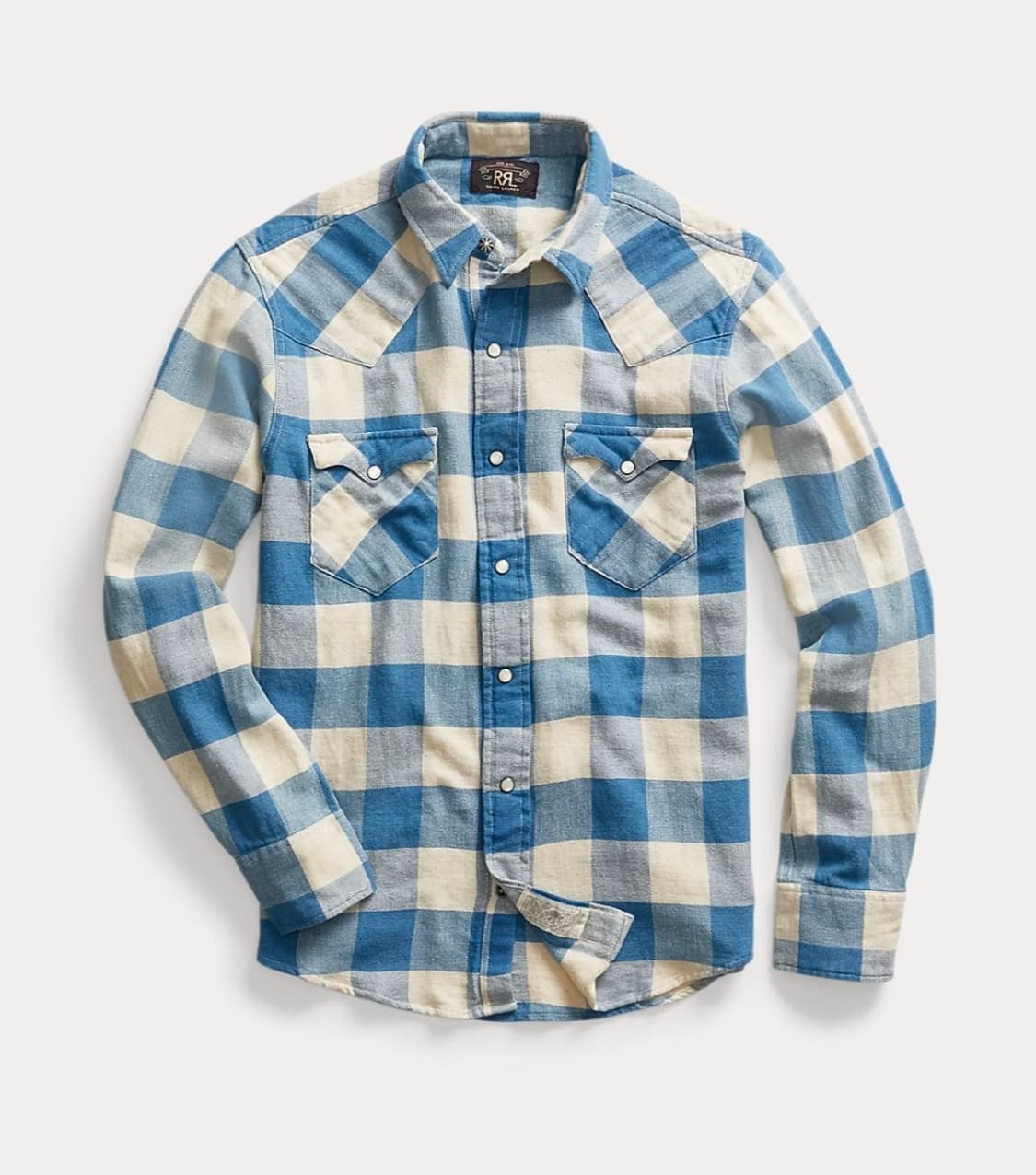 RRL 슬림핏 플래드 트윌 웨스턴 셔츠 M 상품이미지1