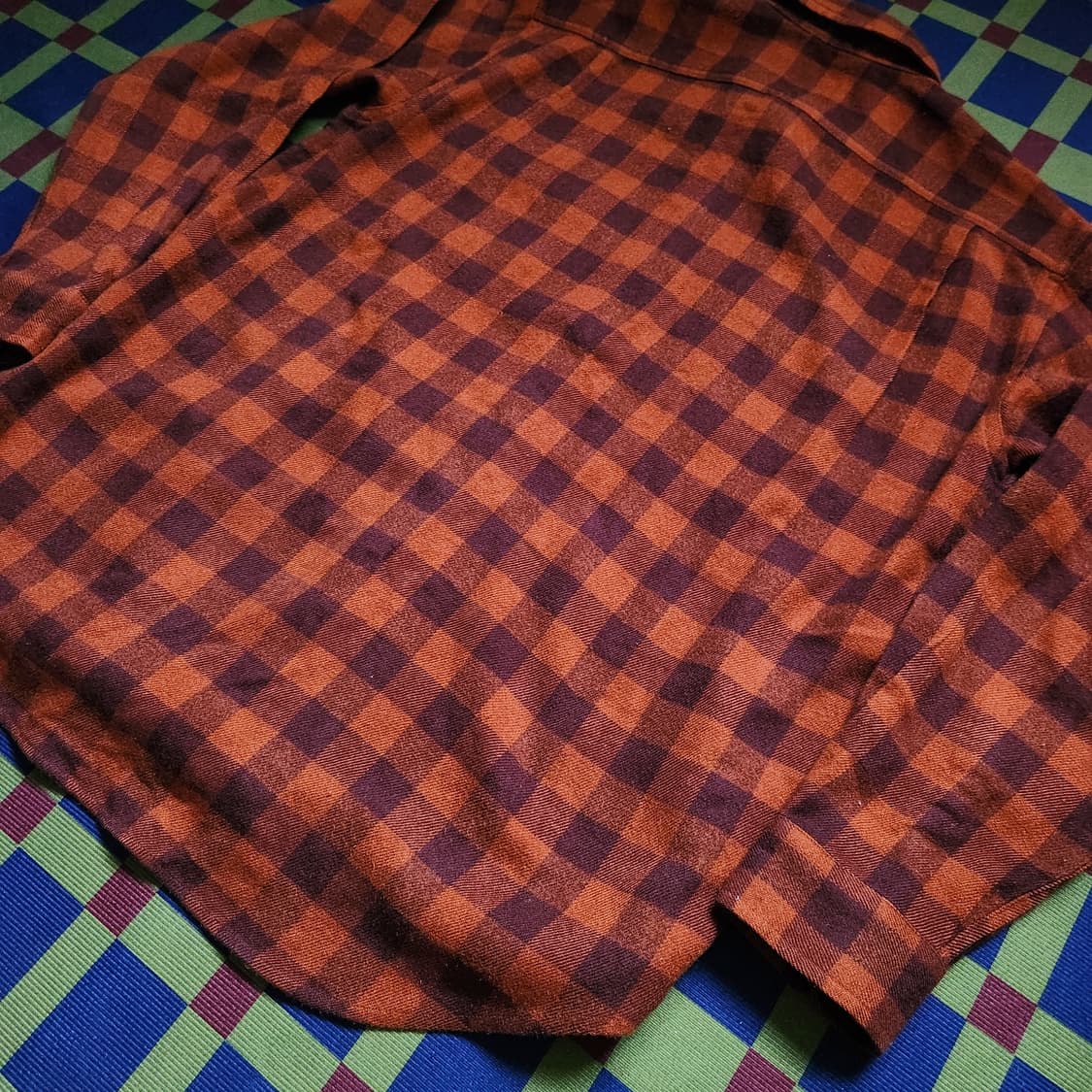 90s 올드 유니클로 럼버잭 체크 플란넬 셔츠 상품이미지6