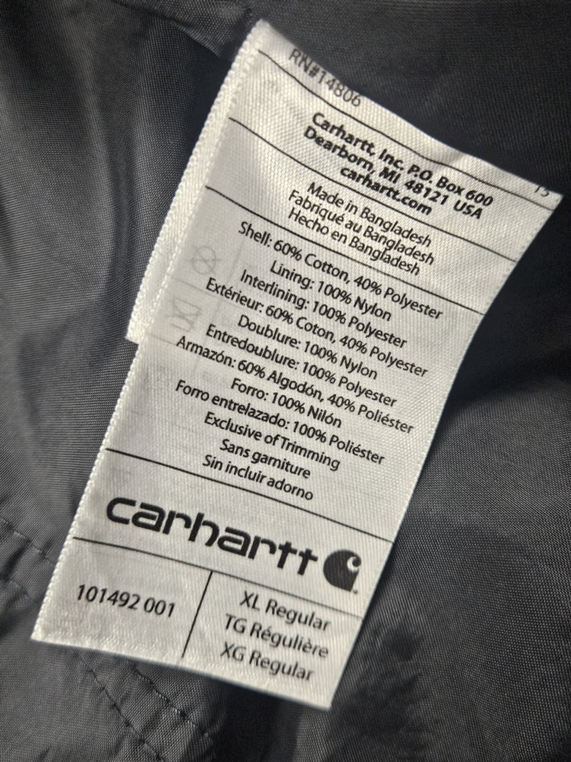 칼하트 퀵덕 제퍼슨 트레디셔널 워크 자켓 ( XL ) / 10366 상품이미지9