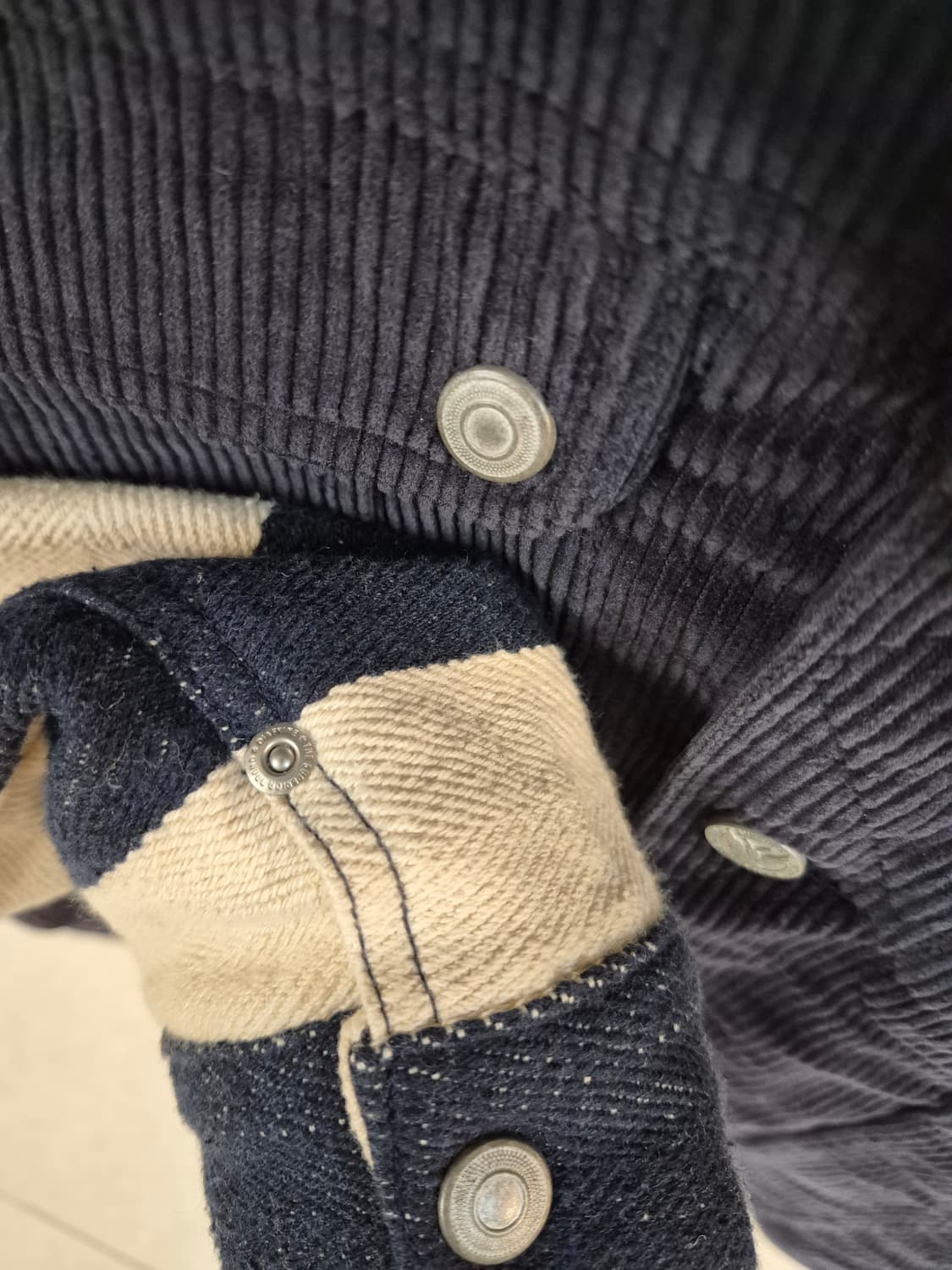 DIAFVINE Racing Stripe Corduroy Trucker 상품이미지6