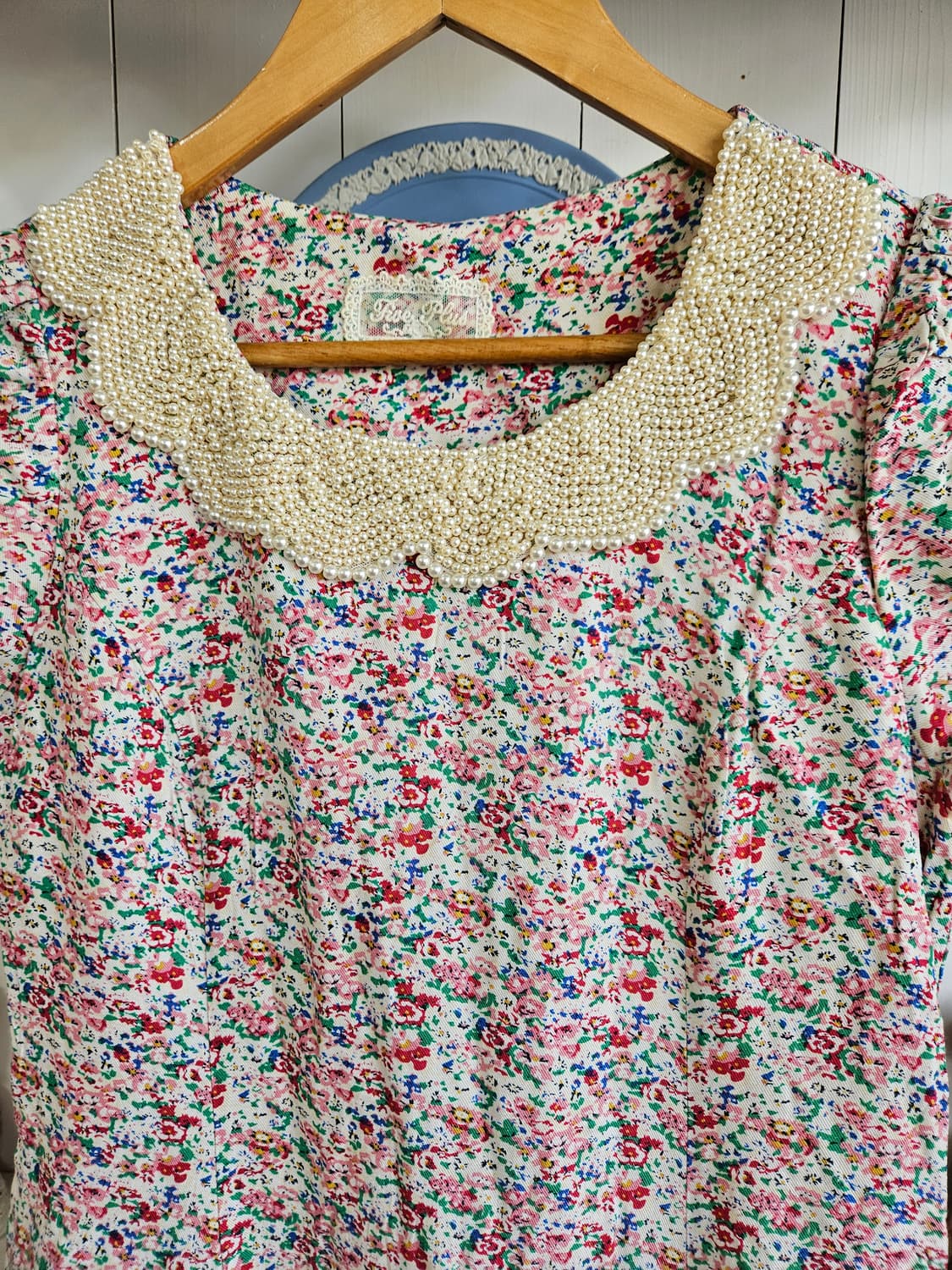 진주카라 플라워 원피스 상품이미지2