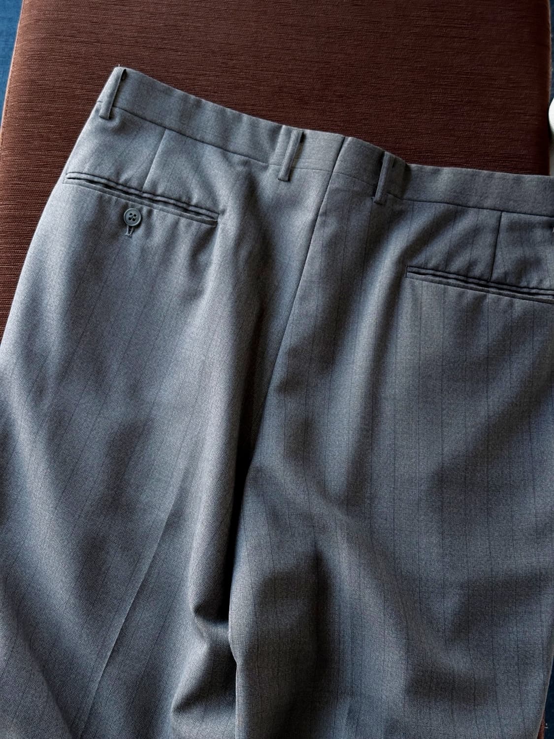 Light wool poly 1 tuck wide trousers 상품이미지4