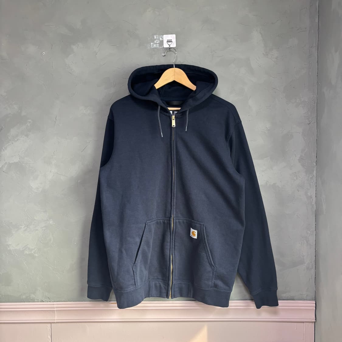 칼하트 루즈핏 미드웨이트 후드집업 네이비 상품이미지1