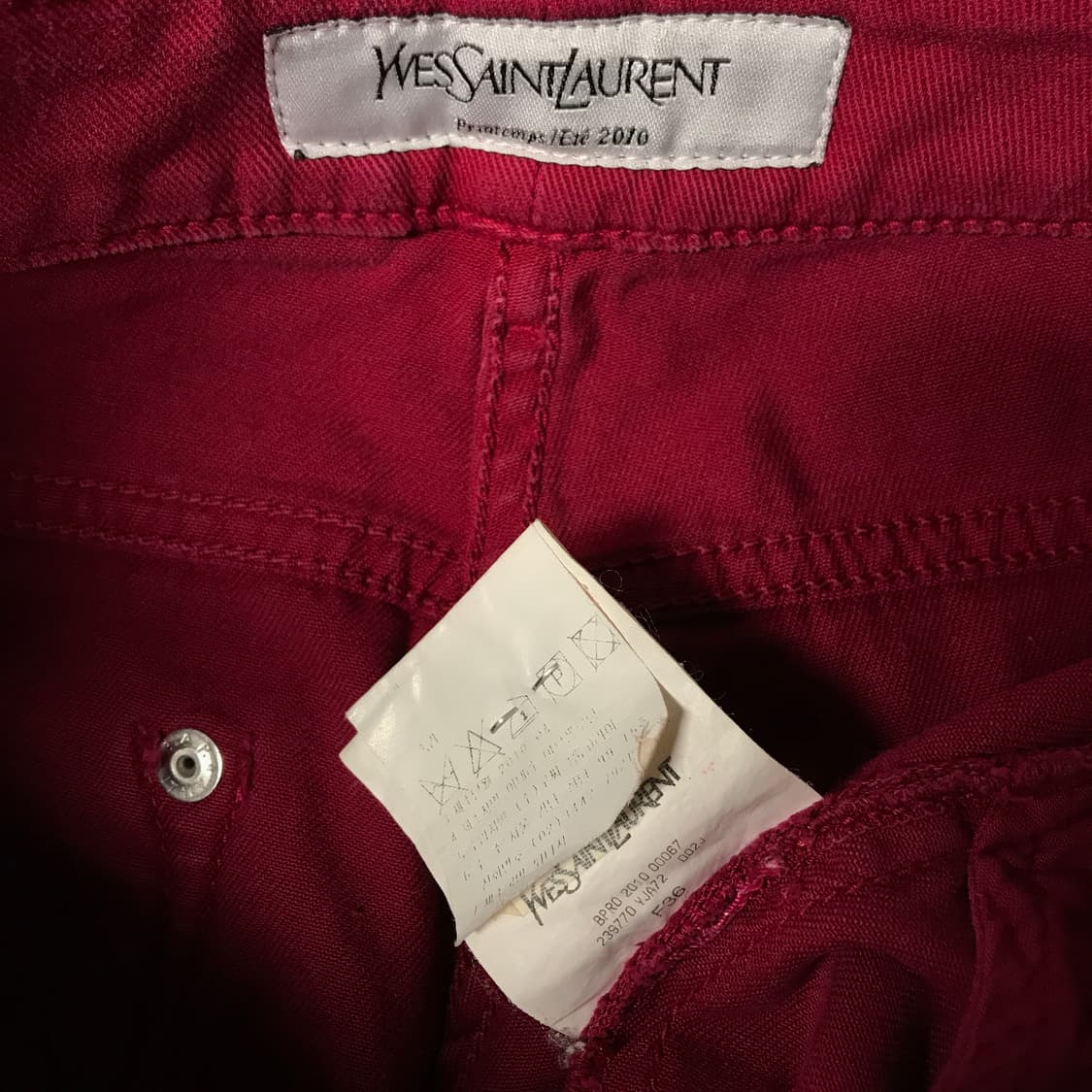 YSL 입생로랑 코튼 팬츠 36(W) 상품이미지6