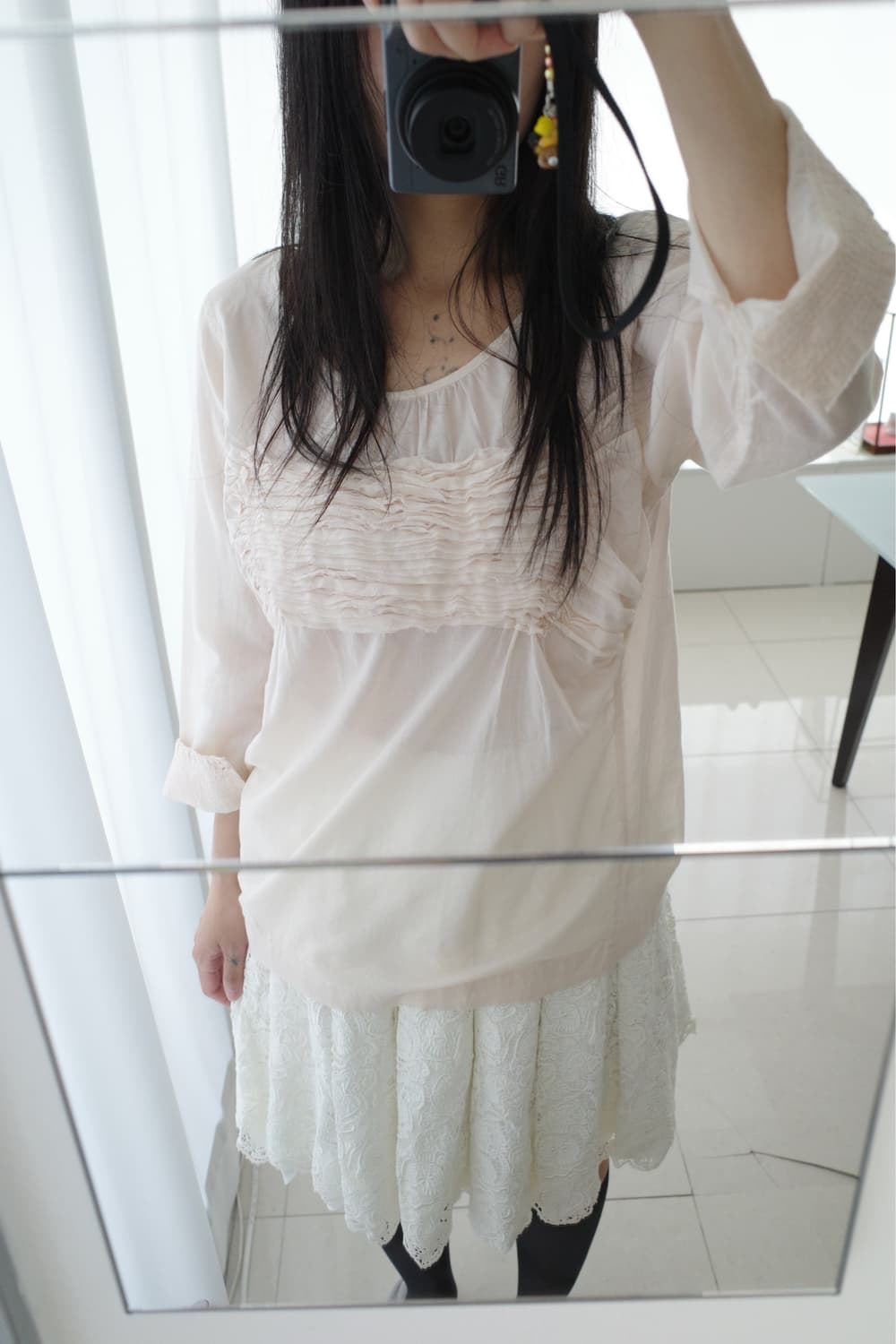 Pleated pale pink top 상품이미지8