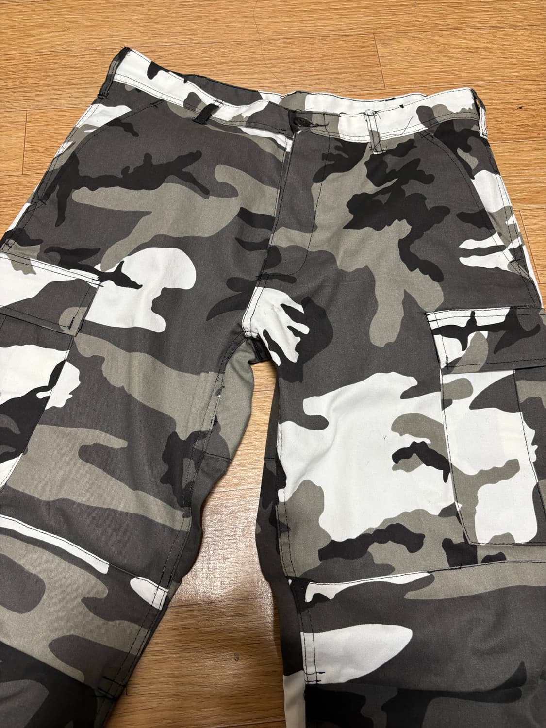 그레이 밀리터리 카모 카고 바지 상품이미지2