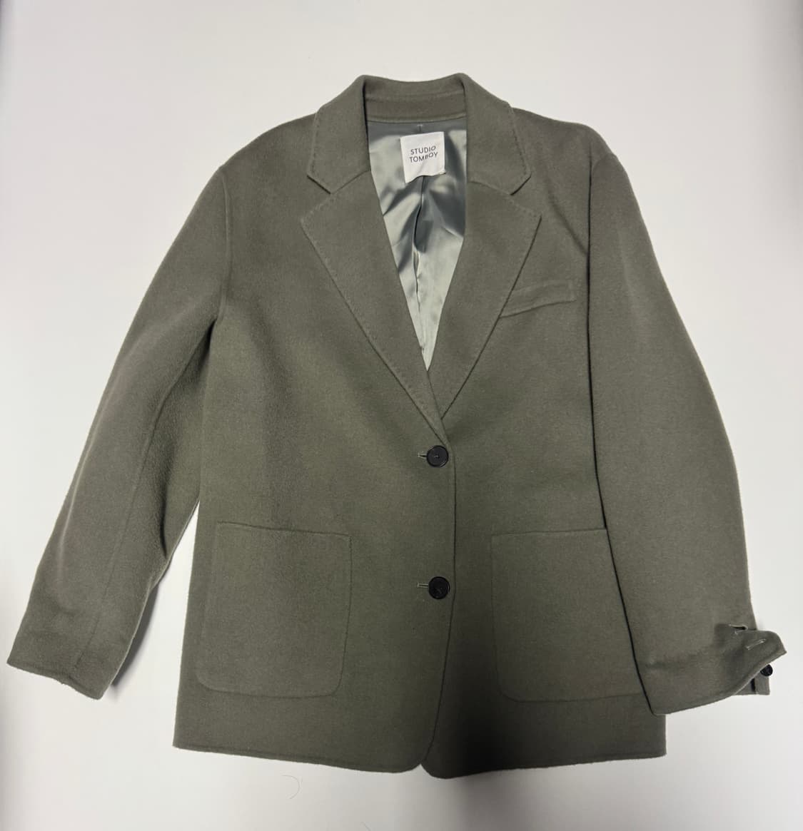 여성 스튜디오톰보이 앙고라 혼방 하프 코트 울 자켓 상품이미지1