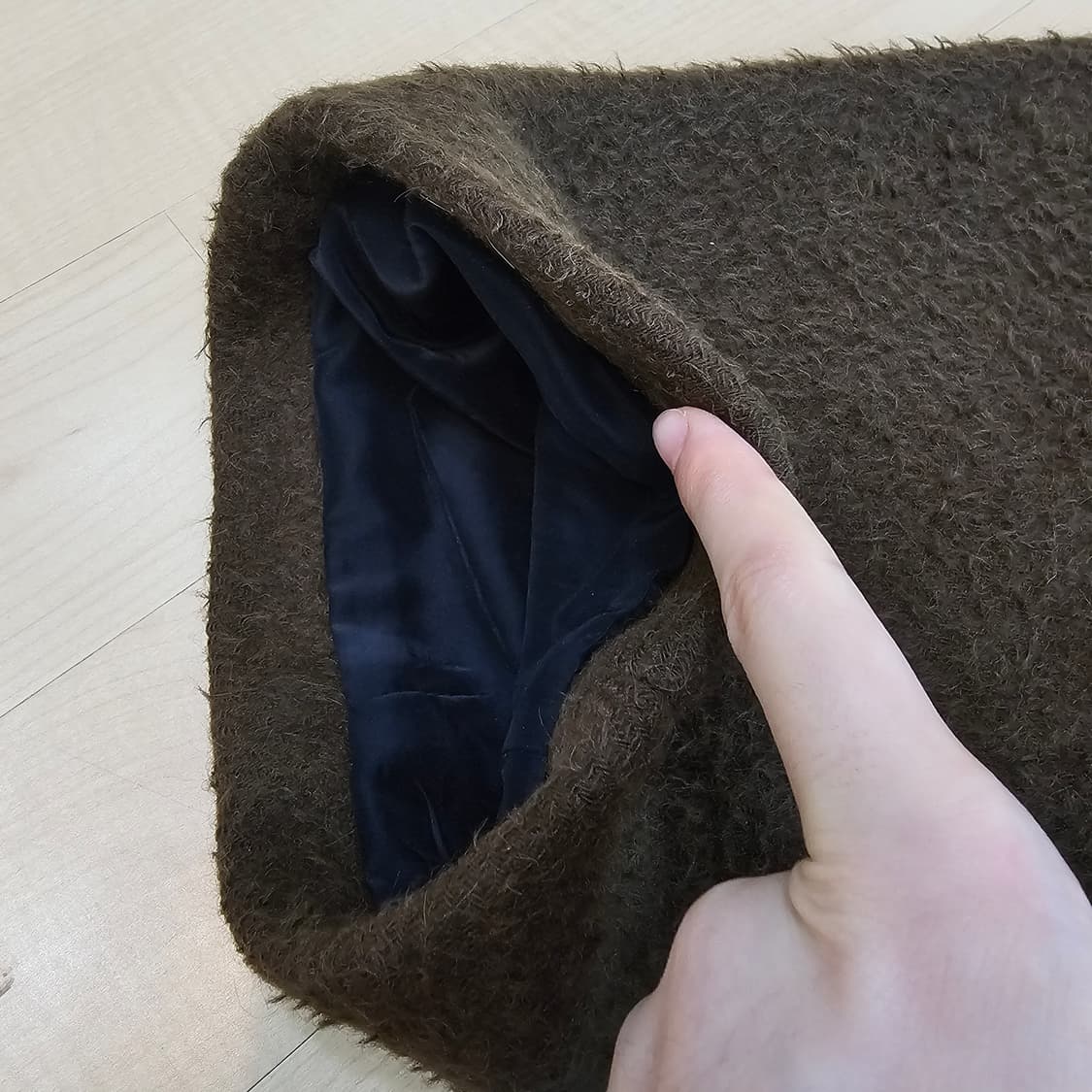 아모멘토 부클 레글런 코트 브라운 M BOUCLE RAGLAN COAT 상품이미지10