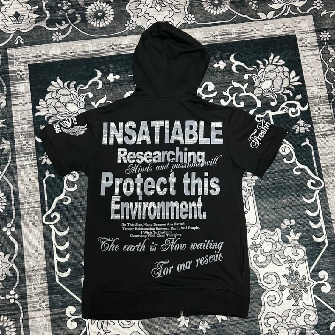 Jpn 00s 펑크 Y2K 반팔 후드 집업 상품이미지2