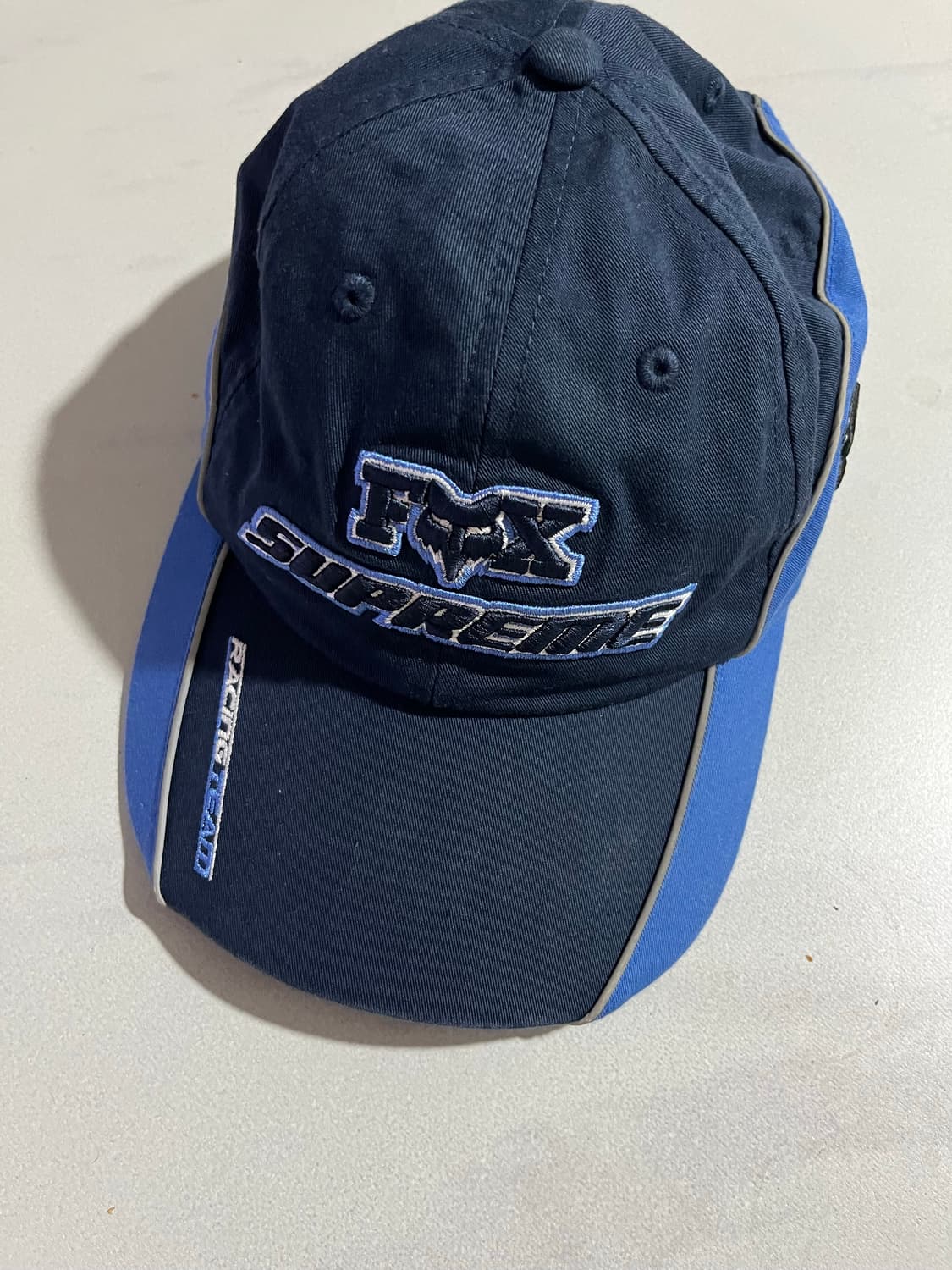 Supreme x fox racing 콜라보 블루 볼캡 상품이미지1