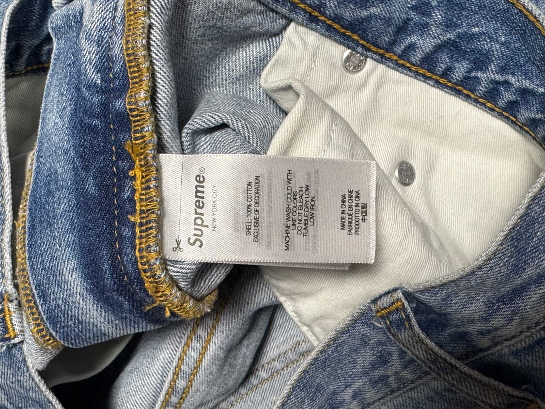 슈프림 25fw 배기진 워시드 인디고 연청 30사이즈 상품이미지7