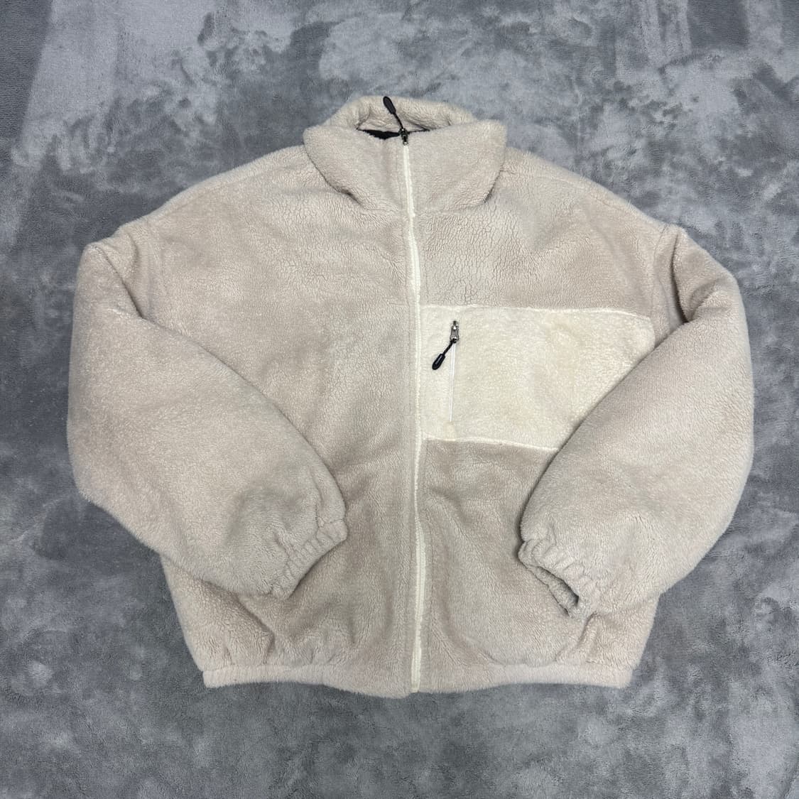 언아웃핏 아이보리 플리스 자켓 상품이미지1