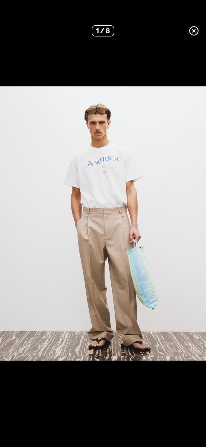 구매) 렉토 25SS 더블 플리티드 와이드 팬츠 (세피아 베이지) L 상품이미지1