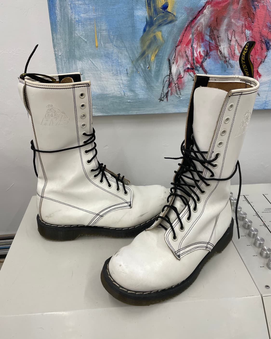 [250] 조지콕스 x 히스테릭글래머 화이트 롱 부츠 상품이미지6