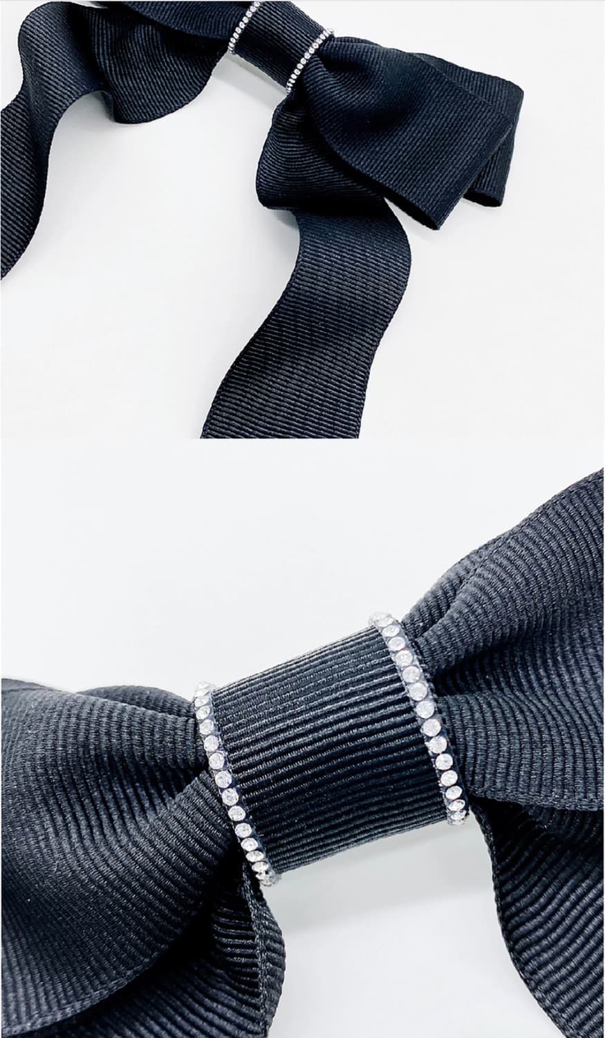 쏘솔트 발레리 발렌타인 릴 보우 헤어핀 블랙 상품이미지1