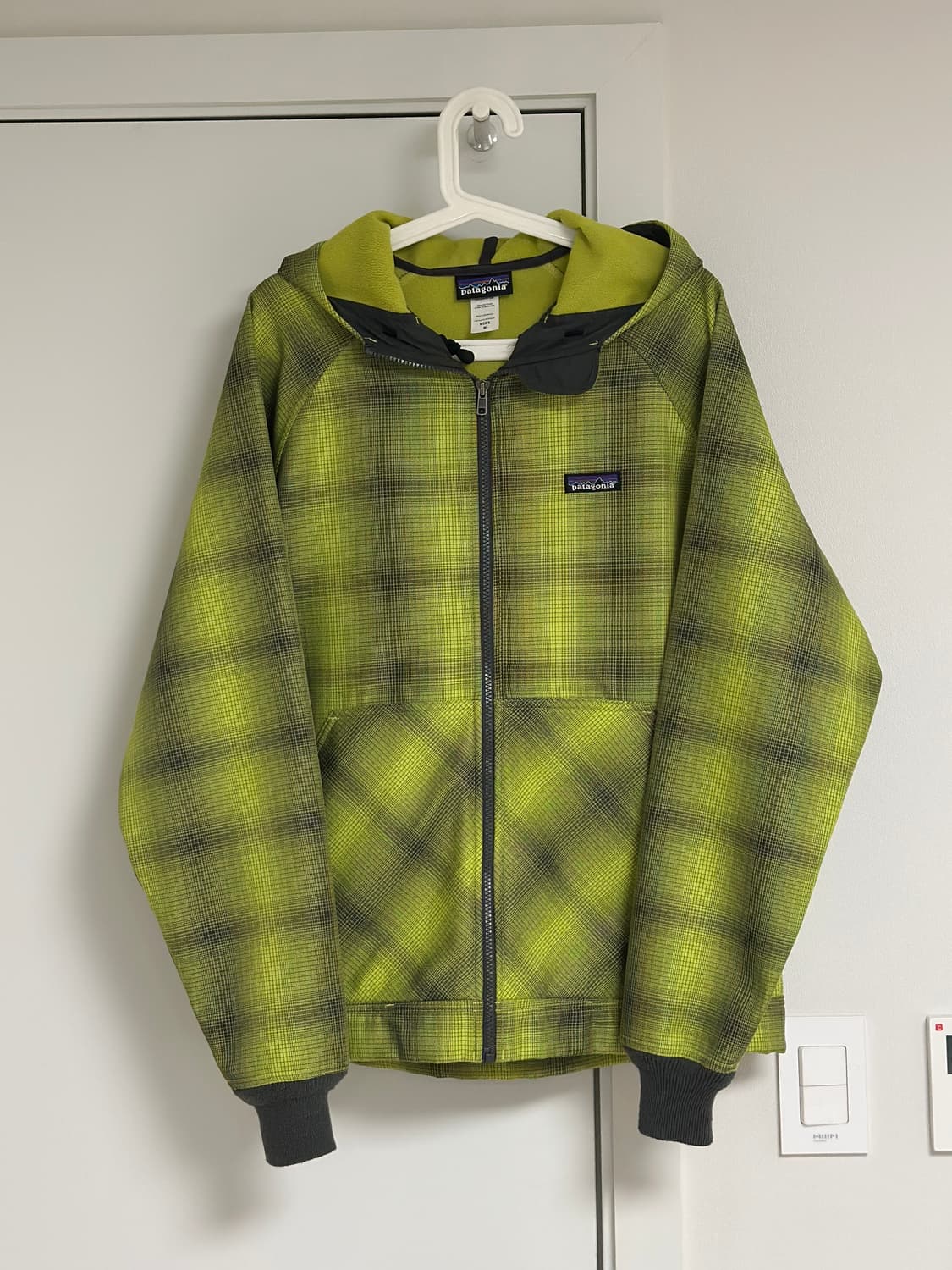 파타고니아 후드집업 체크 M 상품이미지1