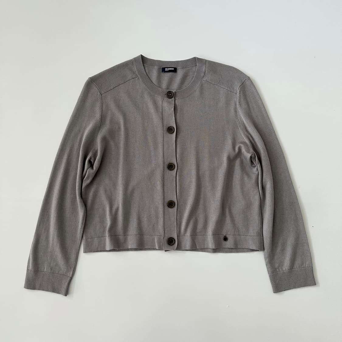 질샌더 jil sander navy 실크 혼방 칠부 가디건 상품이미지1