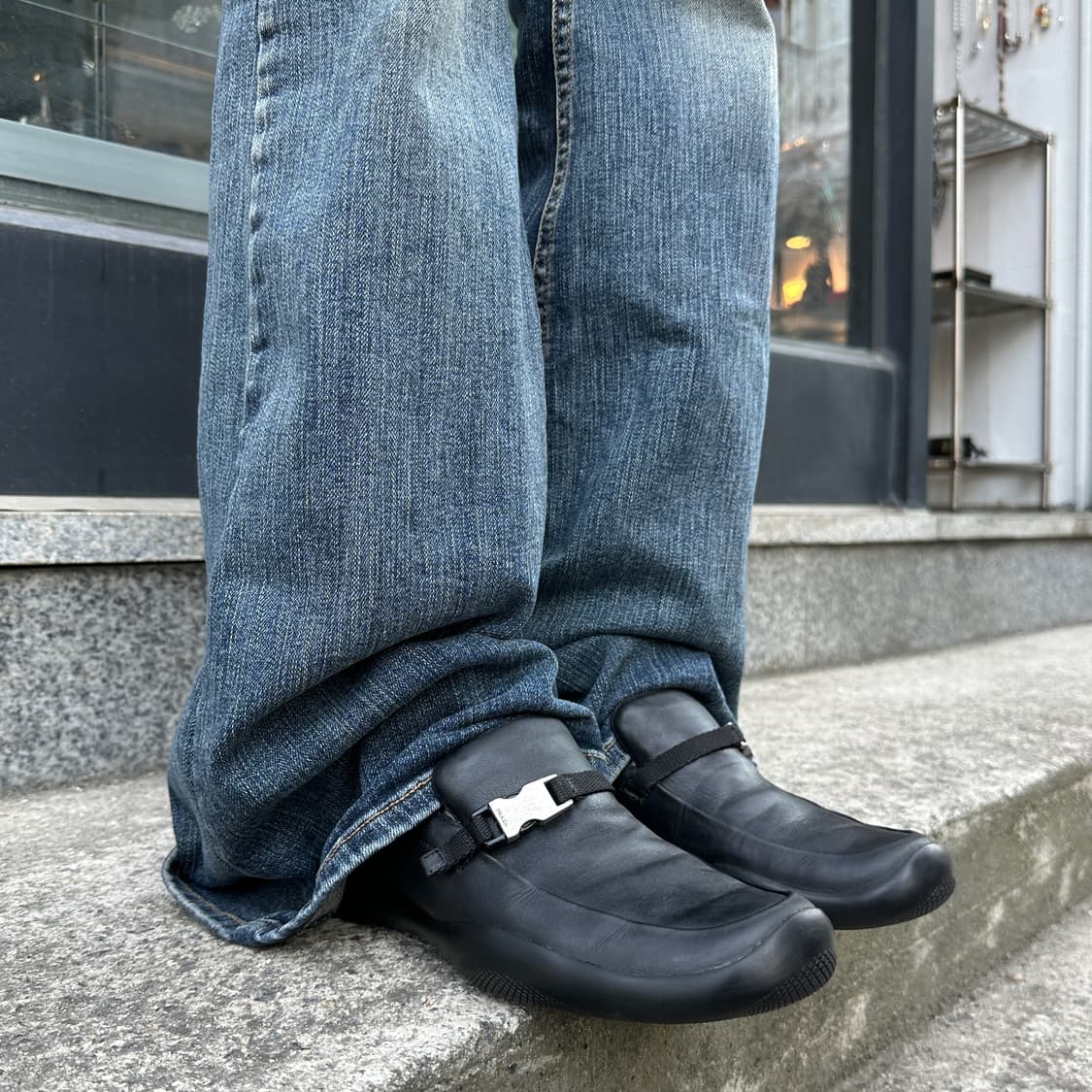 00s 레어 블랙 프라다 스포츠 버클 로퍼 상품이미지1