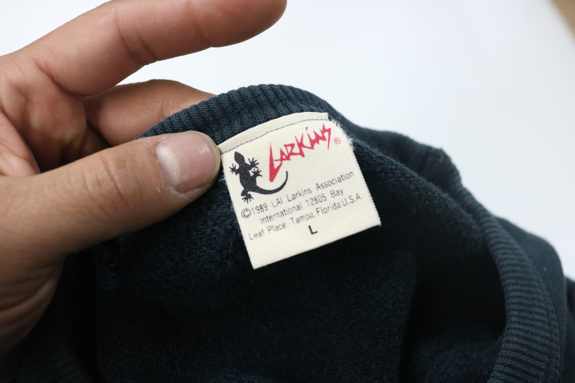 LARKINS 라킨스 빈티지 도마뱀 그래픽 네이비 롱슬리브 티셔츠 (L) 상품이미지10