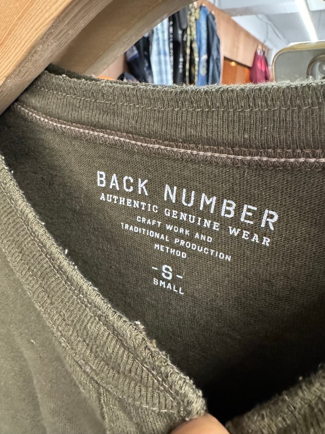 Back Number 빈티지 헨리넥 롱슬리브 상품이미지3