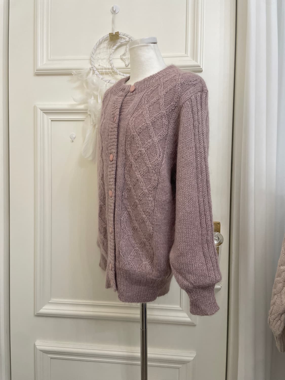 lavender over hairy winter cardigan 상품이미지2