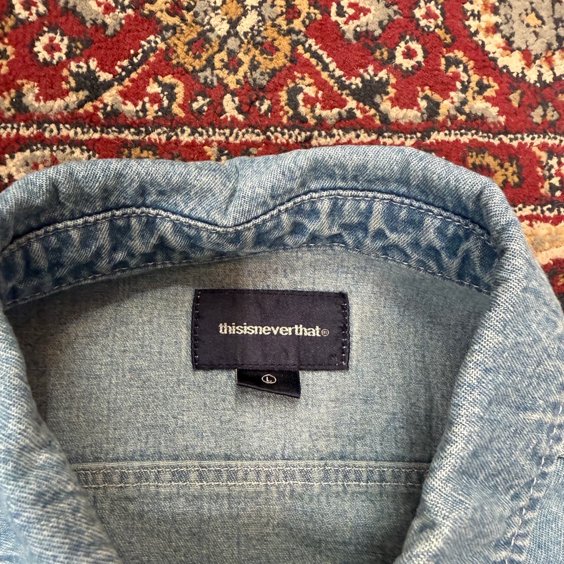 디스이즈네버뎃 데님 셔츠 [ 100-105 ] 상품이미지5