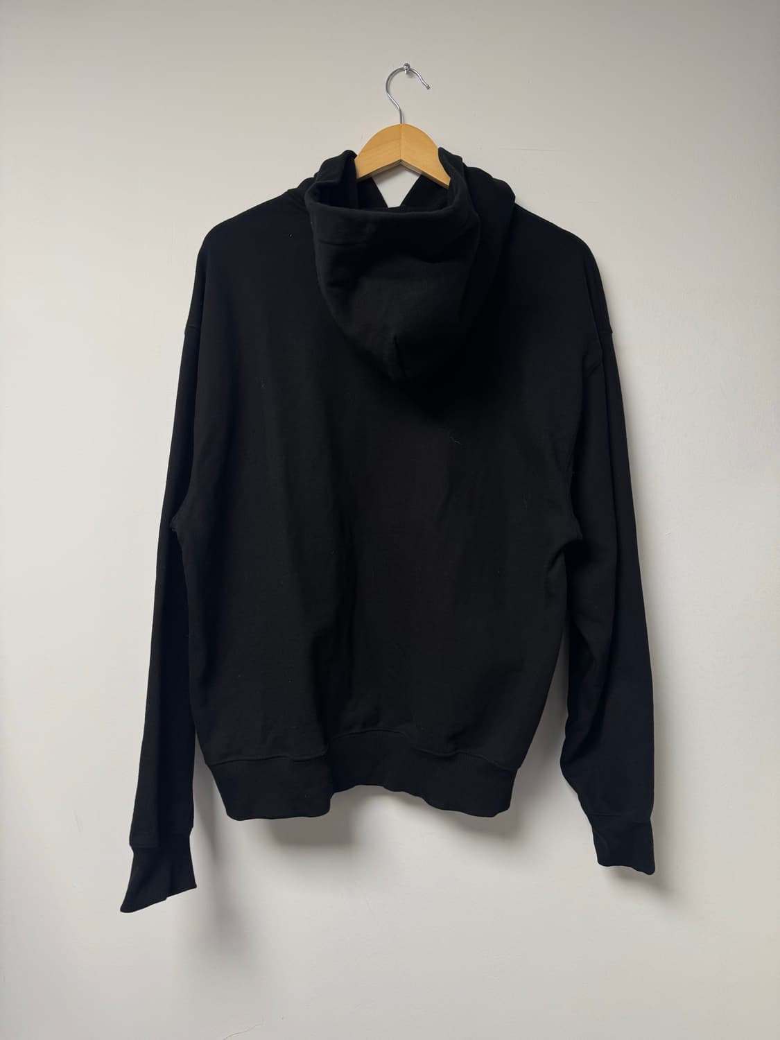 SATUR 세터 리벳 아플리케 포켓 로고 블랙 후드티 L 상품이미지6