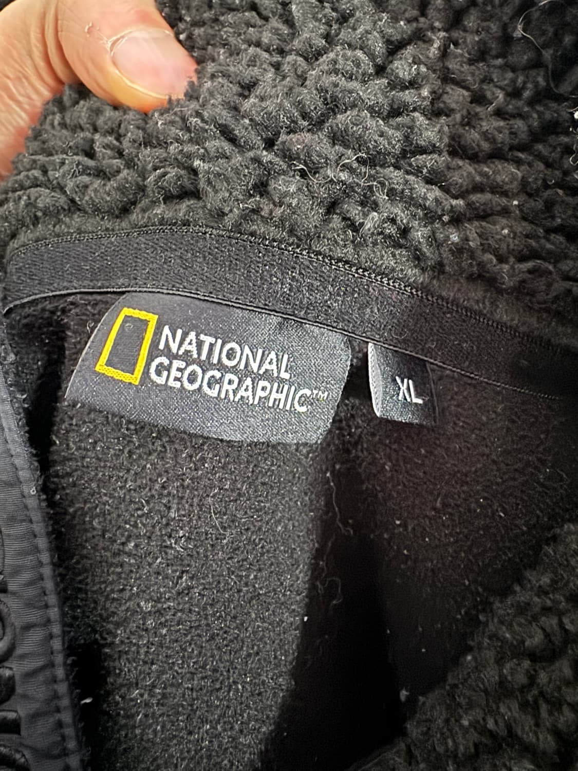 내셔널지오그래픽 뽀글이 와팬 플리스 자켓 L ~ XL 블랙 상품이미지3