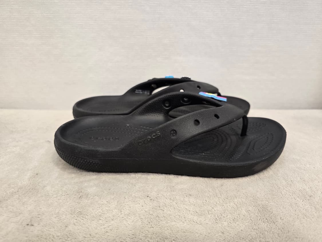 크록스 블랙 쪼리 슬리퍼 유니콘 키링 포함 245 상품이미지3