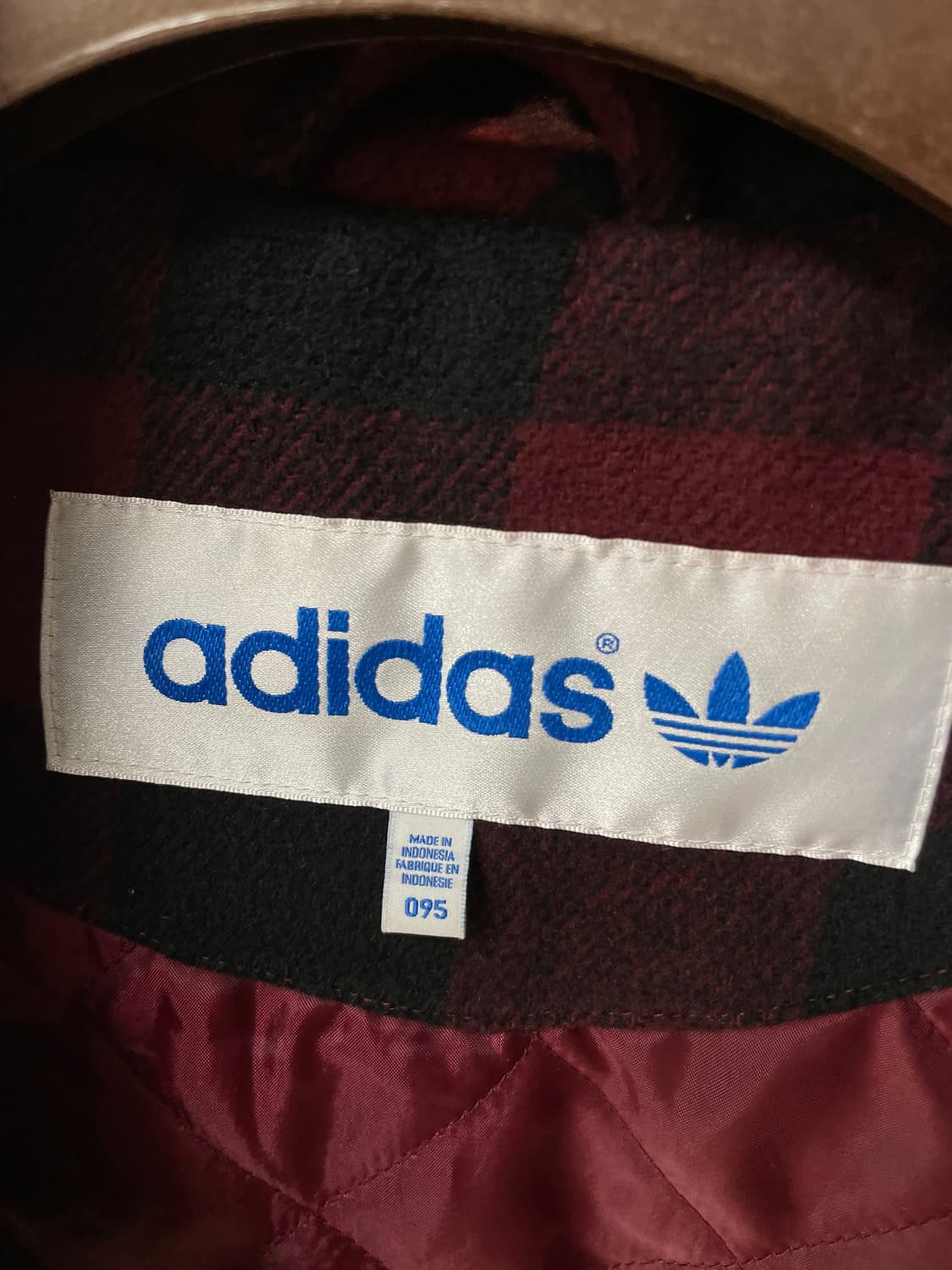 (95) 아디다스 y2k 체크 울 누빔 자켓 상품이미지5