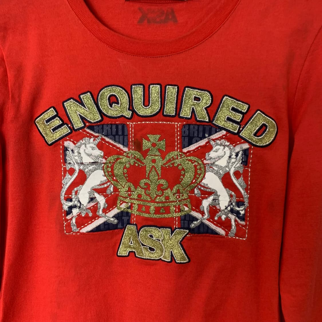 Ask  y2k 와투케 레드 롱 슬리브 상품이미지4