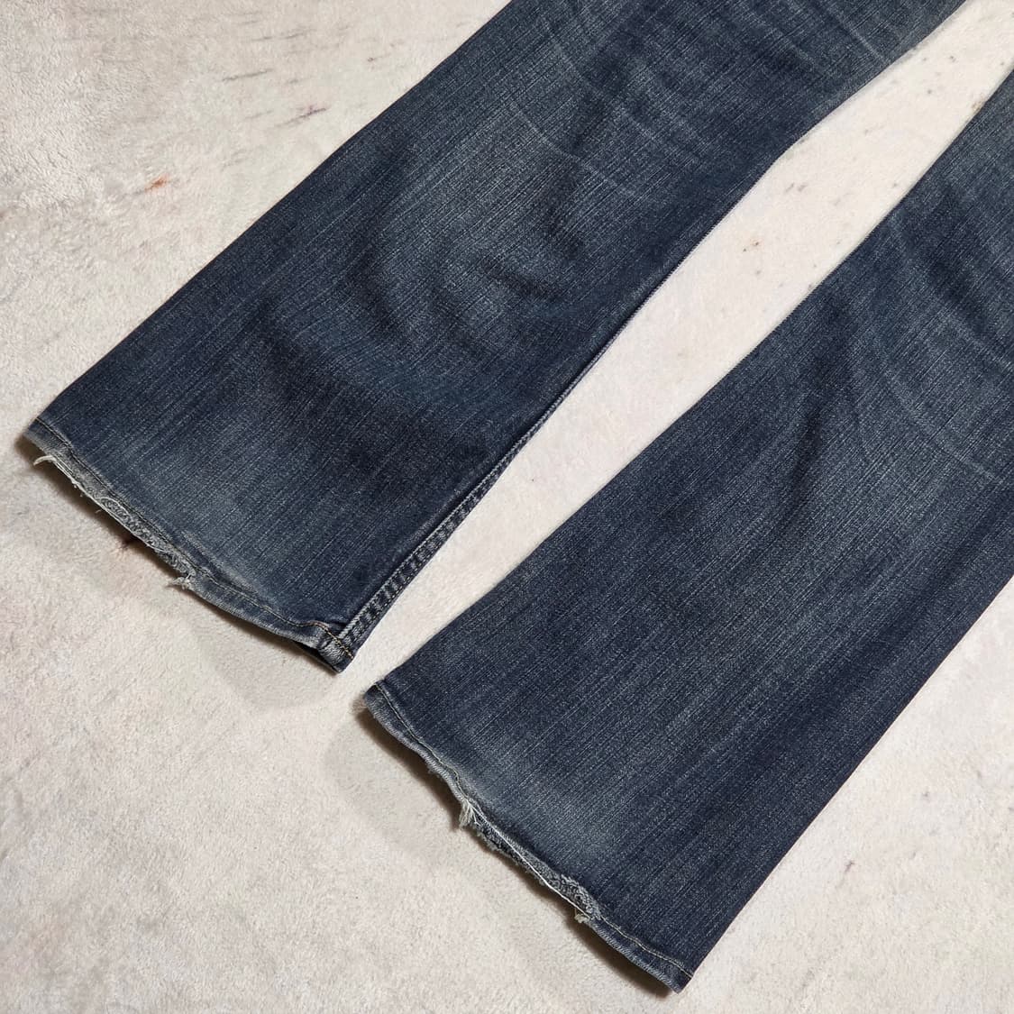 뒷자수 워싱 데미지 부츠컷 데님팬츠 상품이미지3