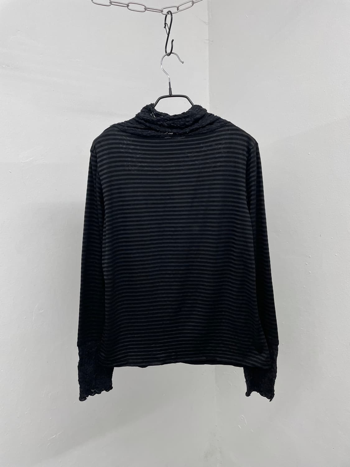 스트라이프 레이스 워머 폴라 슬리브 상품이미지8