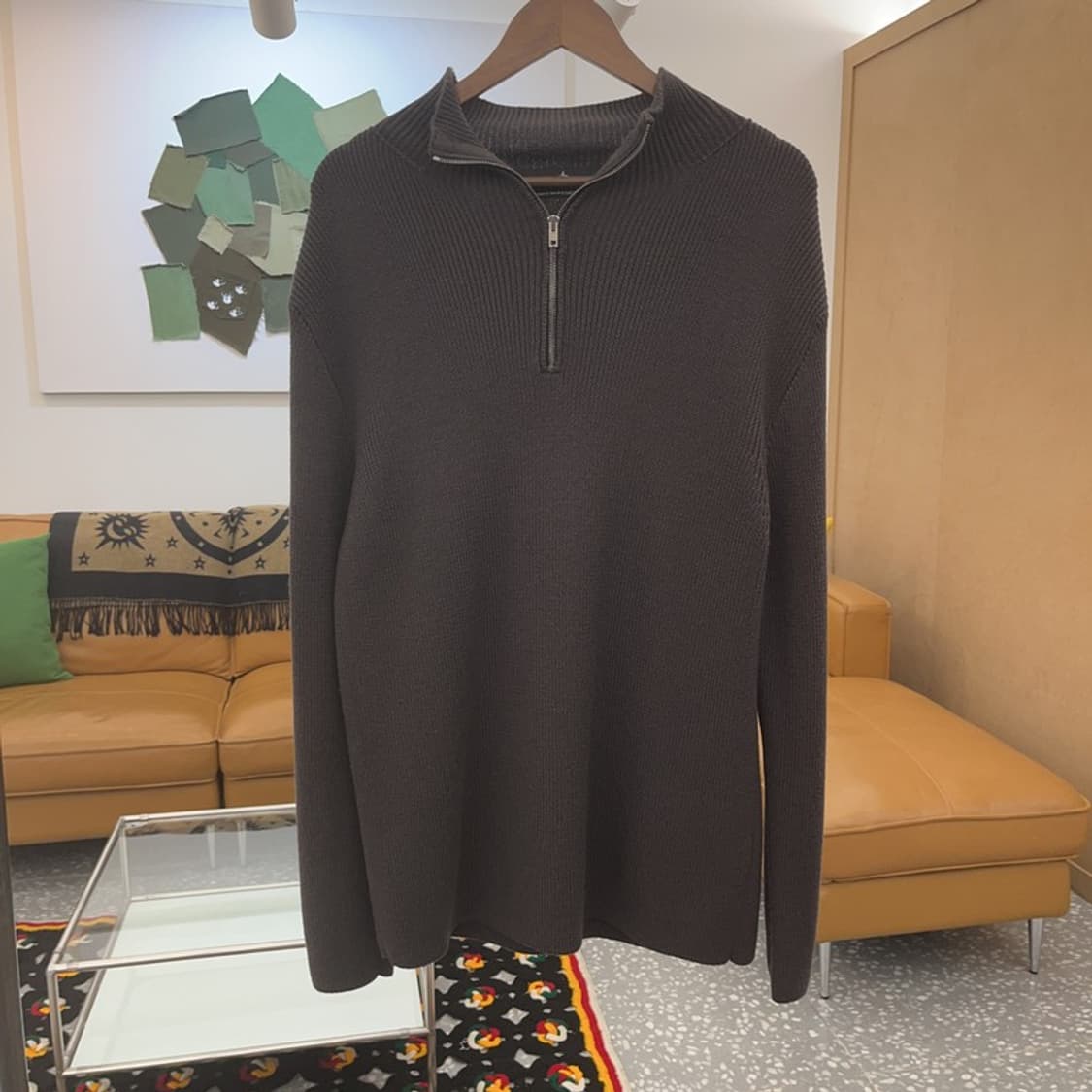 스톤아일랜드 캐주얼 폭닥 반집업 울 니트 105 C06940 상품이미지3