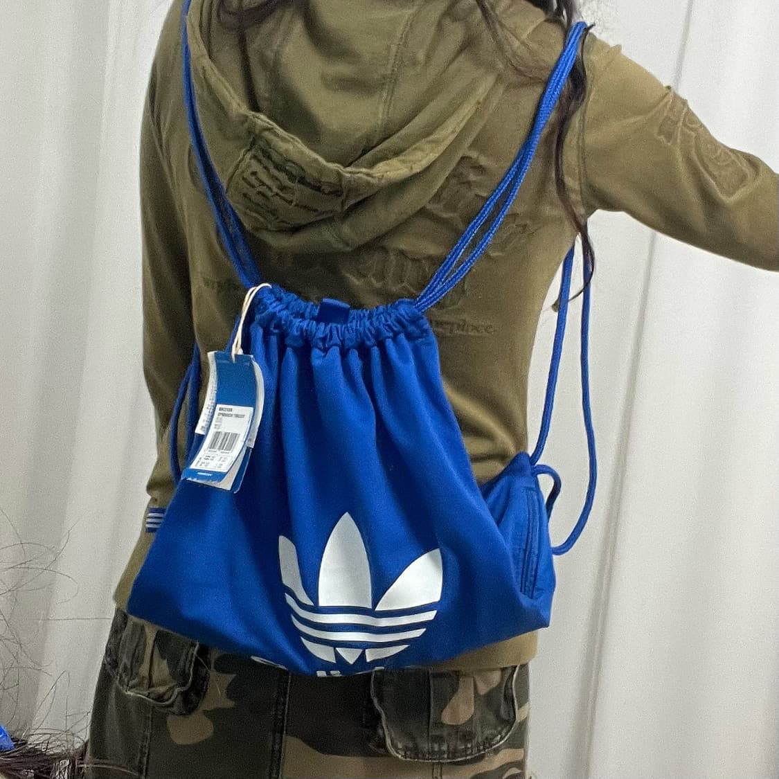 Adidas blue trefoil gym sack 상품이미지3