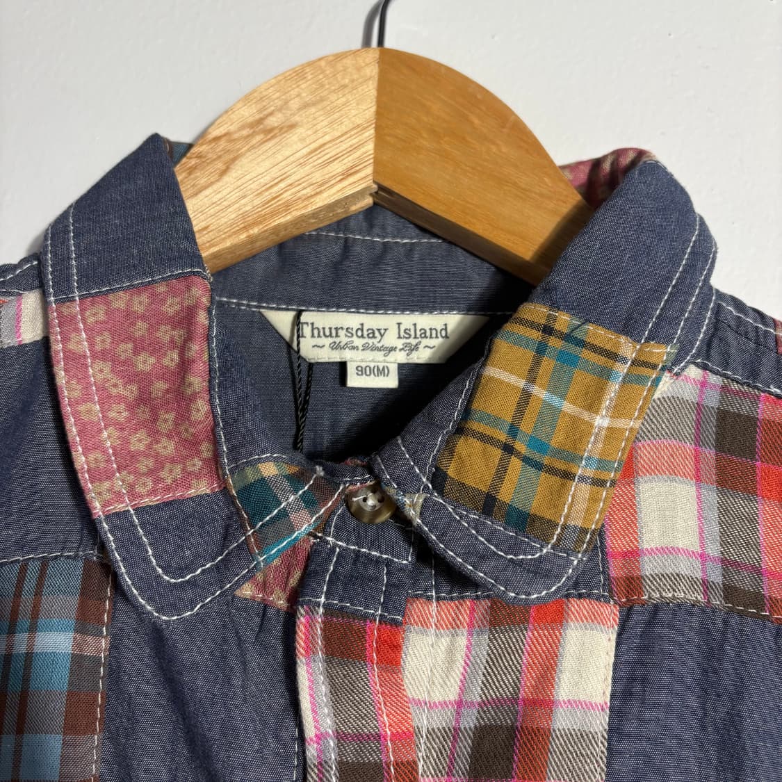 써스데이 아일랜드 패치워크 체크 셔츠 (무료배송) 상품이미지3