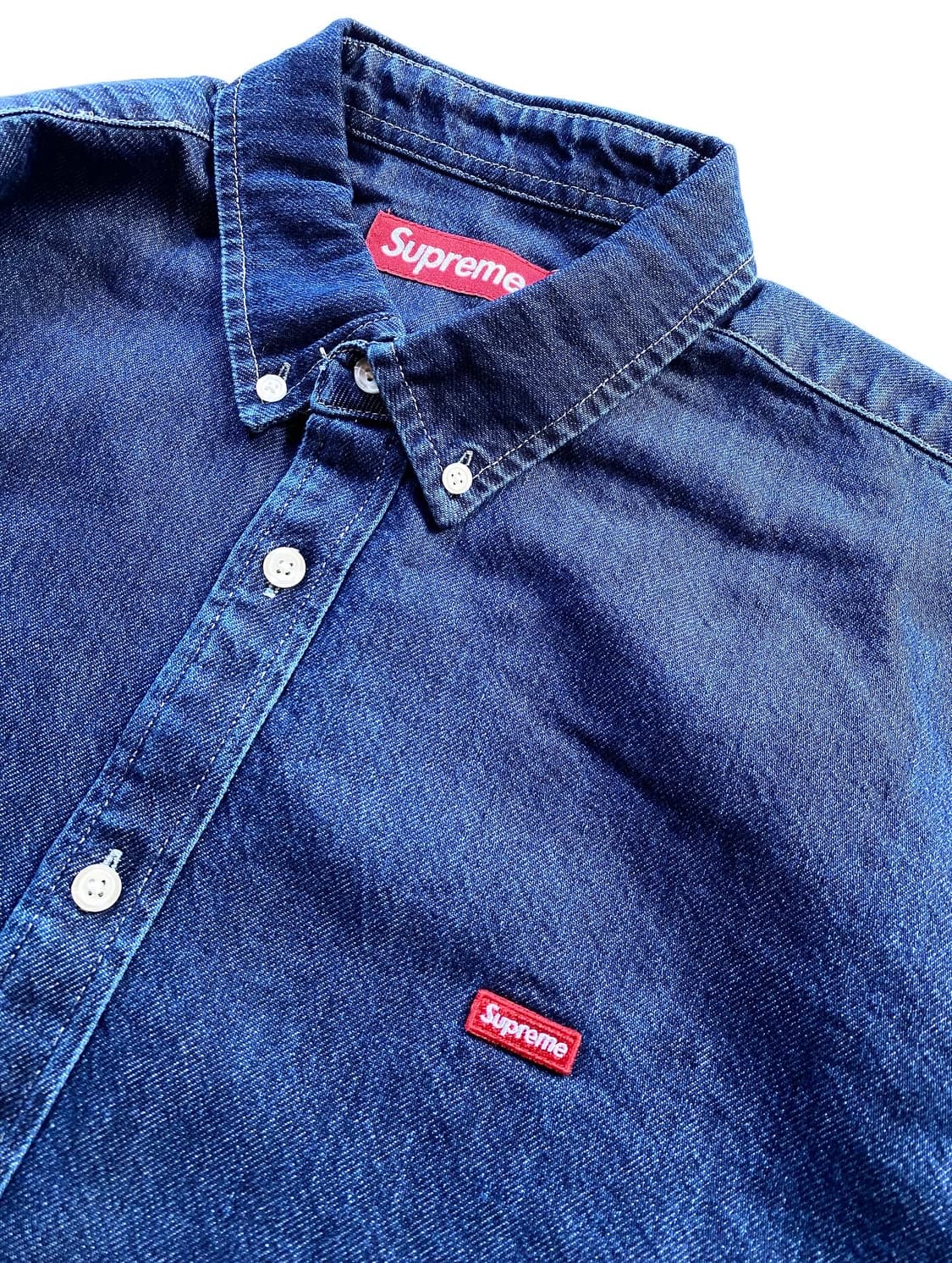 [L,XL] 슈프림 스몰 박스 데님 셔츠 인디고 - 25FW 상품이미지7