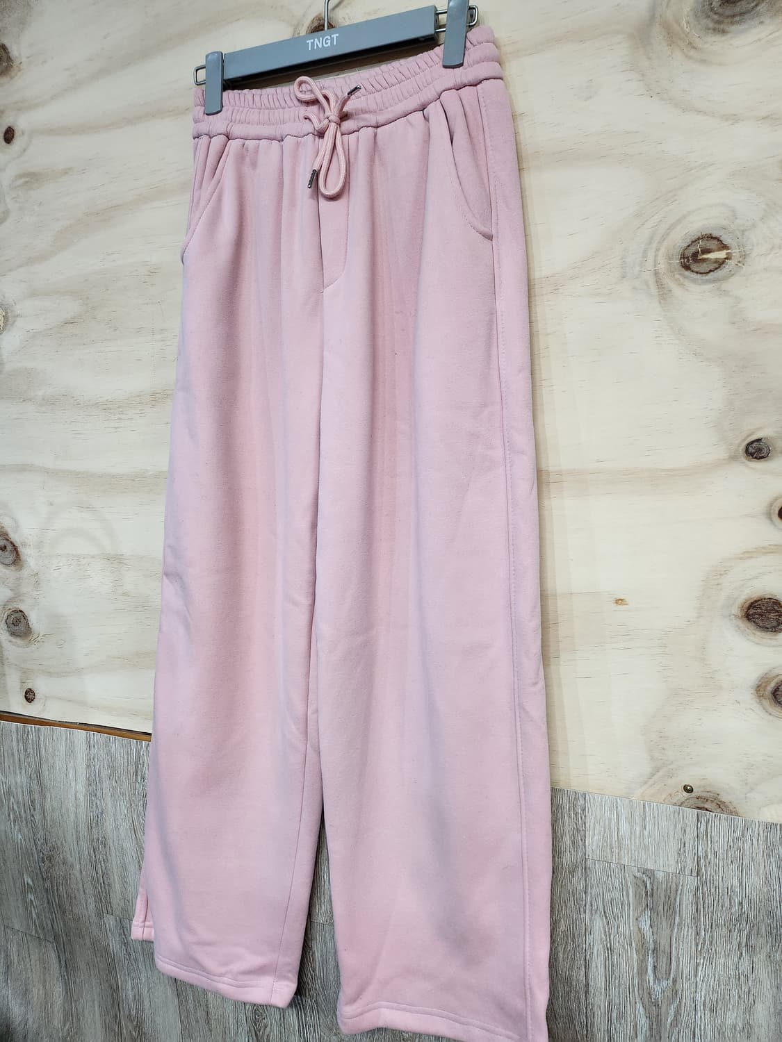 532) 핑크 와이드 기모 츄리닝 상품이미지2