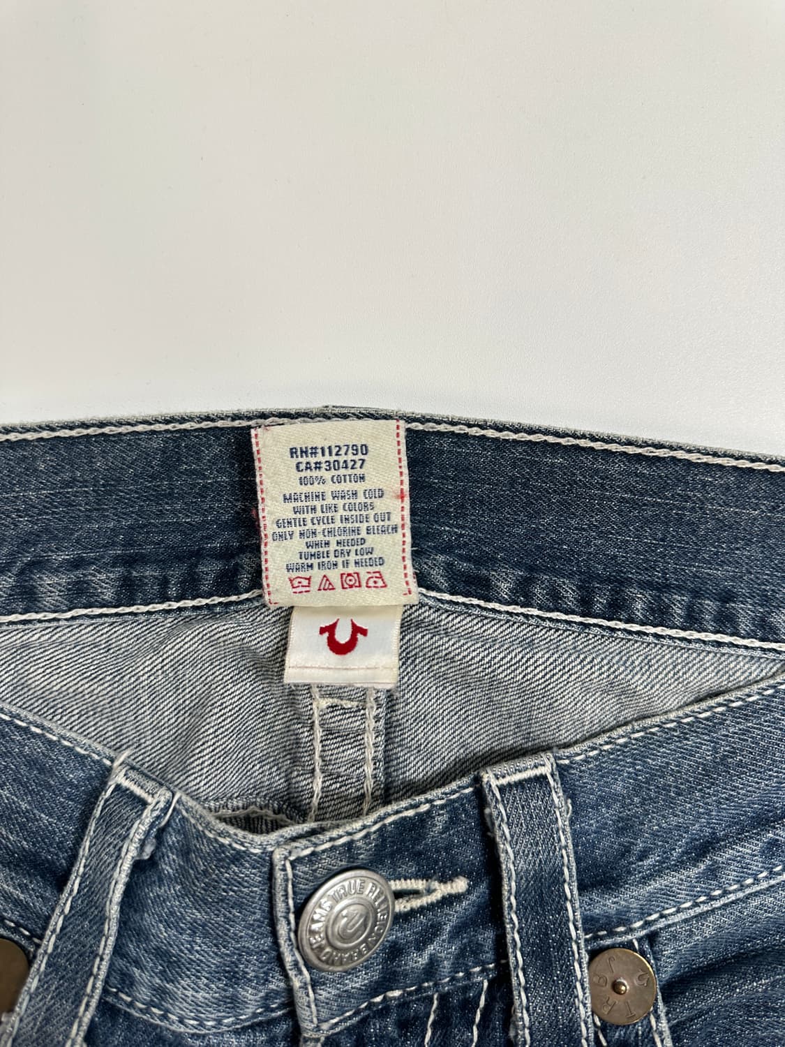 트루릴리전 Made in USA 빈티지 워싱 데님 팬츠 (31) 상품이미지5
