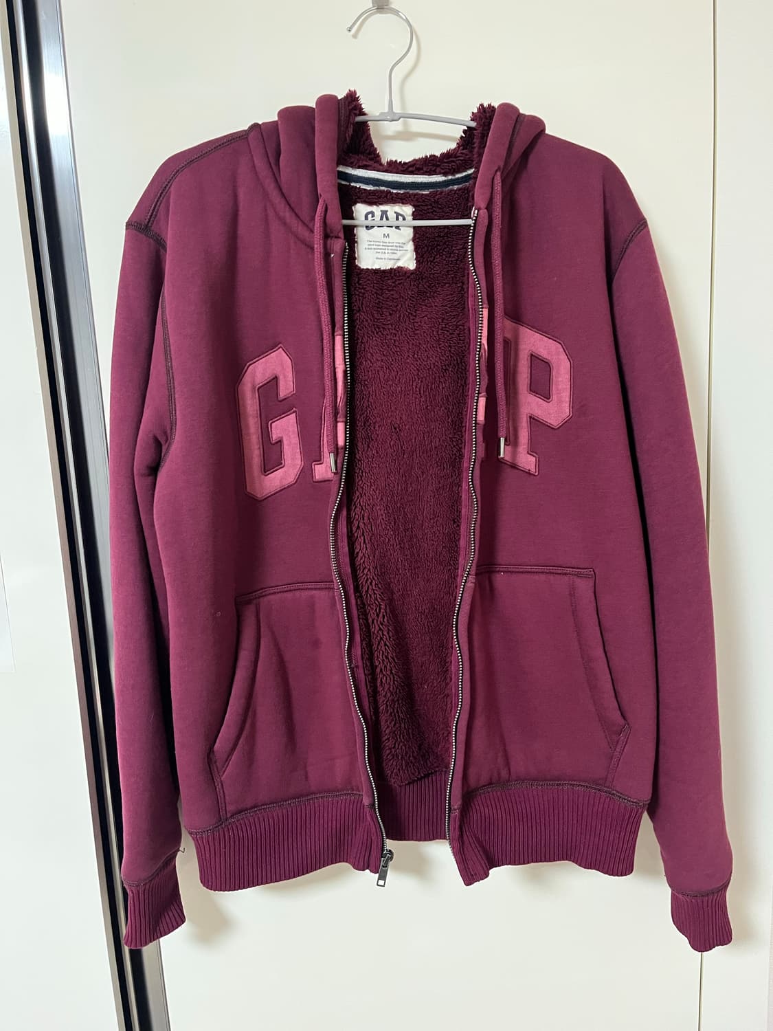 갭 GAP 버건디 후드집업 상품이미지2