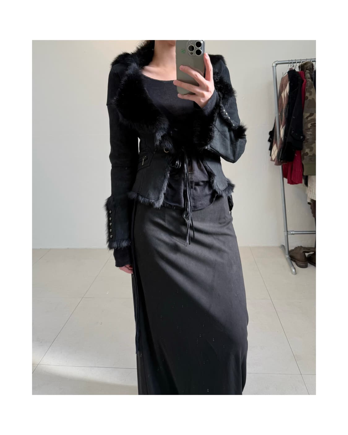 Grand table 리얼레더 리얼퍼 자켓 상품이미지2