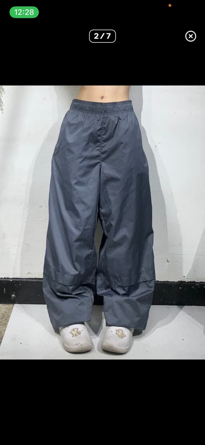 00s 나이키 그레이 새상품 트랙팬츠 블랙 사이드 라인 와이드 팬츠 상품이미지6